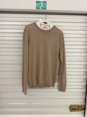 Reiss Men's Crewneck Sweater in Light Beige